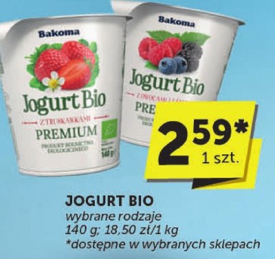 Jogurt Bio wybrane rodzaje 140 g promocja w ABC