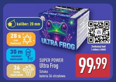 Bateria fajerwerki SUPER POWER Ultra Frog promocja w Aldi