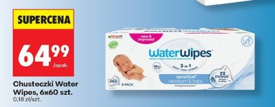 Chusteczki Water Wipes, 6x60 szt. promocja w Biedronka