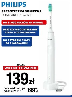 Szczoteczka soniczna PHILIPS SONICARE HX3671/13 promocja w RTV EURO AGD