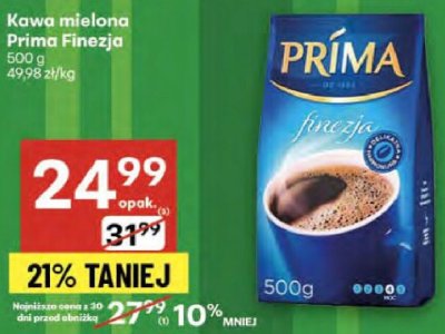 Kawa mielona Prima Finezja promocja