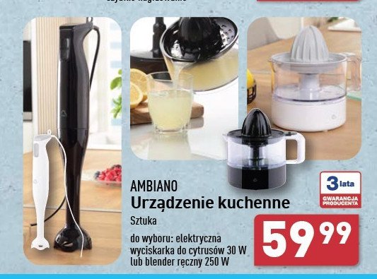 Wyciskarka 30w AMBIANO promocja w Aldi