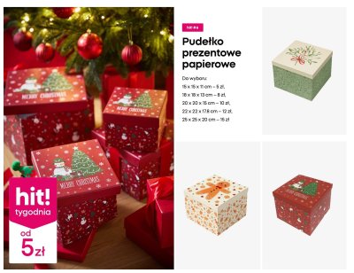 Pudełko prezentowe papierowe 20 x 20 x 16 cm promocja w Pepco