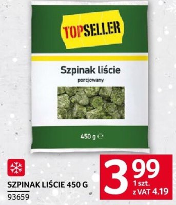 Szpinak liście 450 G promocja w Selgros