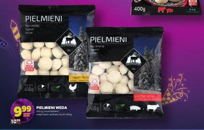 Pielmieni Weda z mięsem kurczakiem wieprzowo-wołowe promocja w Stokrotka