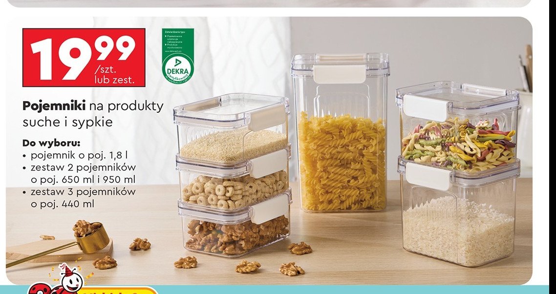 Pojemnik na artykuły sypkie 440 ml promocja w Biedronka