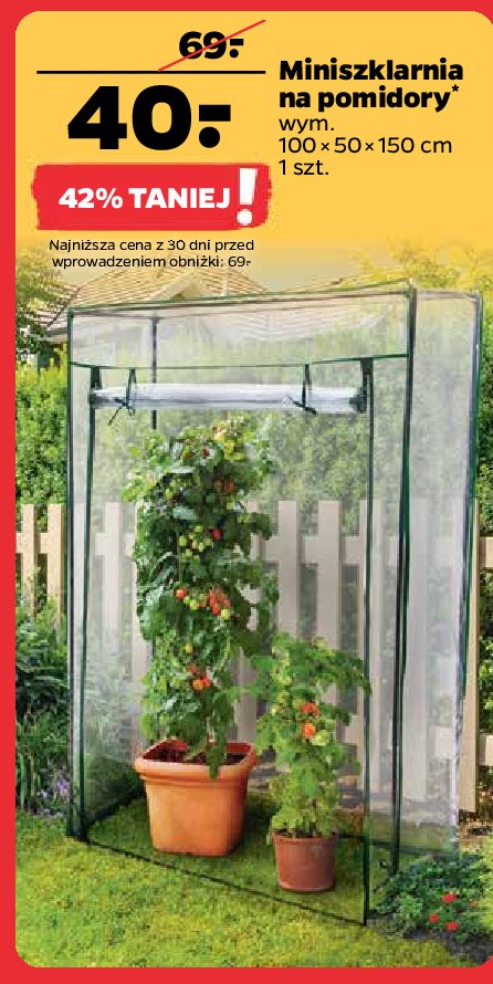Mini szklarnia na pomidory 100 x 50 x 150 cm promocja
