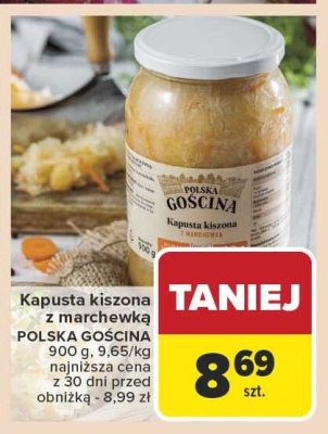 Kapusta kiszona z marchewką POLSKA GOSCINA promocja w Carrefour