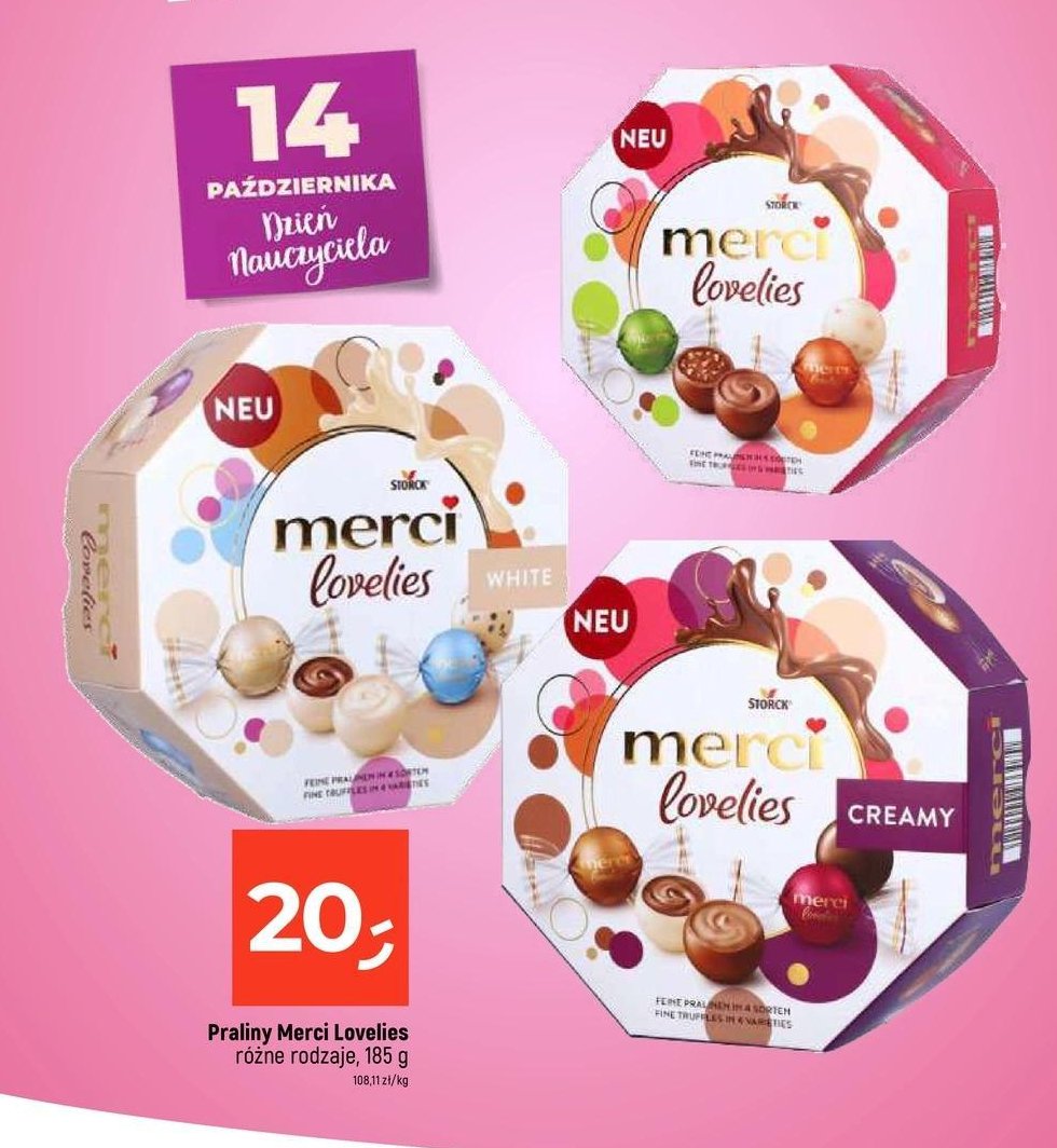 Praliny creamy Merci lovelies promocja w Dealz