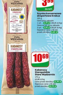 Szynka konserwowa eksportowa Krakus promocja w Dino