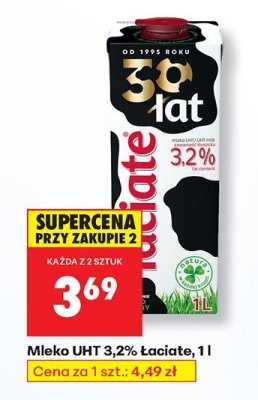 Mleko UHT 3,2%  promocja w Biedronka