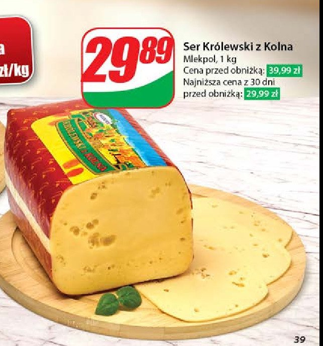 Ser królewski z kolna Mlekpol promocja w Dino