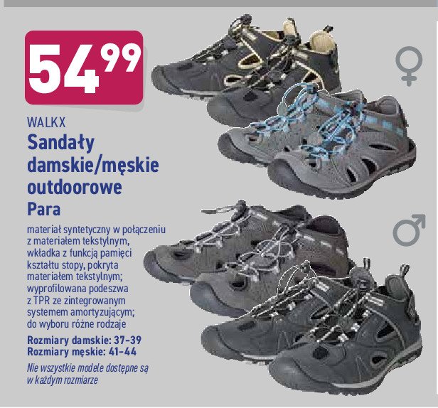 Sanda艂y m臋skie 41-44 Walkx promocja