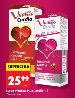 Syrop Vitalsss Plus Cardio, 1 l promocja w Biedronka