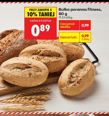 Bułka poranna fitness, 80 g promocja w Biedronka