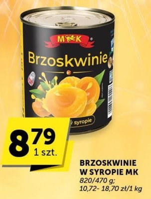 Brzoskwinie w syropie MK promocja w ABC