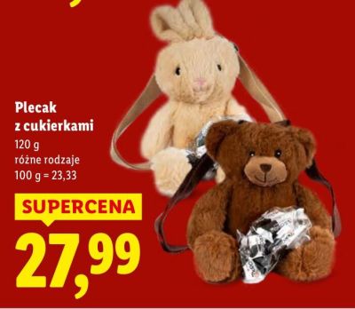 Plecak z cukierkami promocja w Lidl