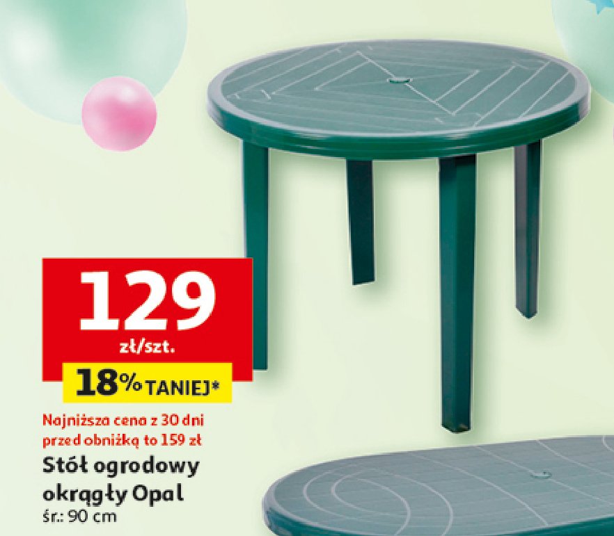 Stół opal 90 cm Ołer promocja w Auchan