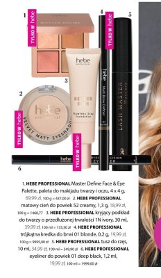 Paleta do makijażu HEBE PROFESSIONAL Master Define Face & Eye Palette promocja w Hebe