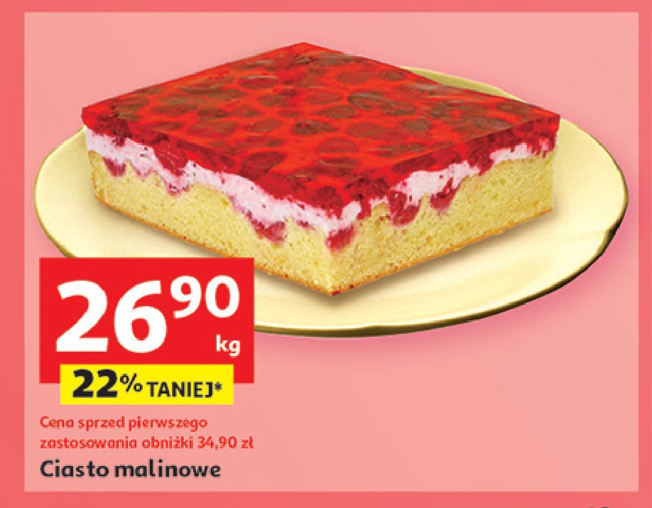 Ciasto malinowe promocja w Auchan