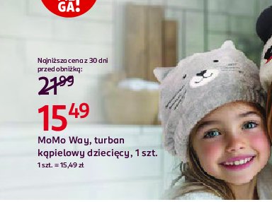 Turban dziecięcy Momo way promocja w Rossmann