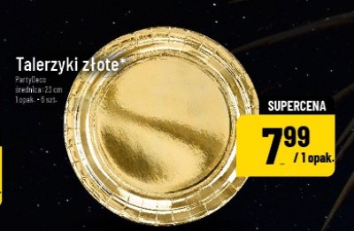 Talerzyki złote 23 cm promocja w POLOmarket