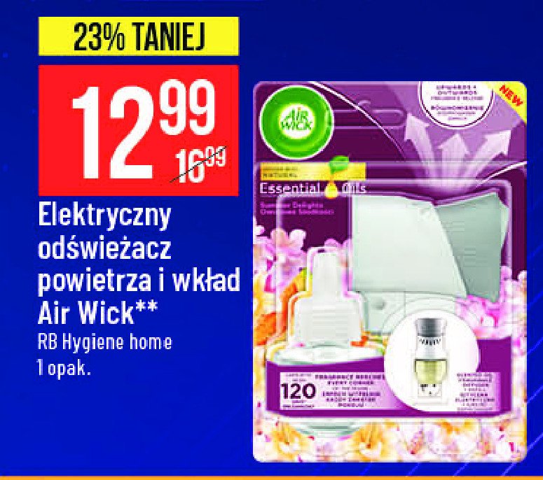 Urządzenie + wkład owocowe słodkości Air wick electric essential oils promocja