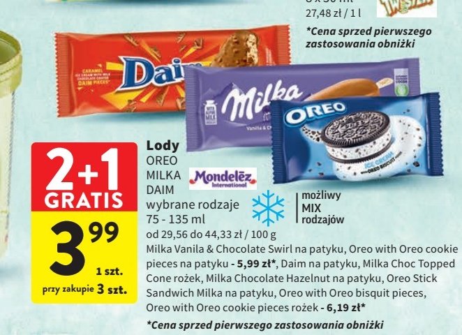 Lód vanilla & chocolate swirl Milka ice cream promocja