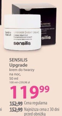 Krem SENSILIS Upgrade krem do twarzy na noc promocja w Hebe