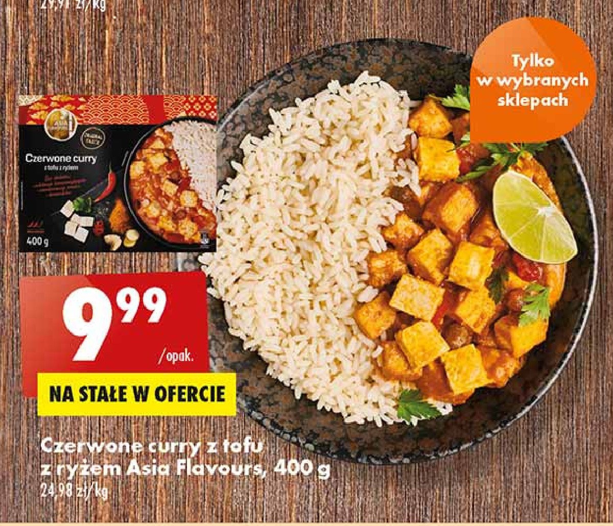 Czerwone curry z tofu z ryżem Asia flavours promocja