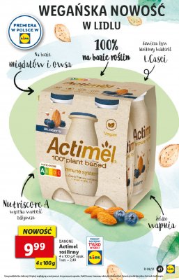 Wega艅ski jogurt migda艂owy z jagodami Danone actimel promocja