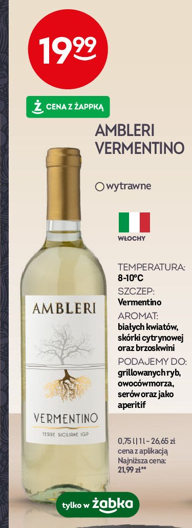 Wino Ambleri vermentino promocja