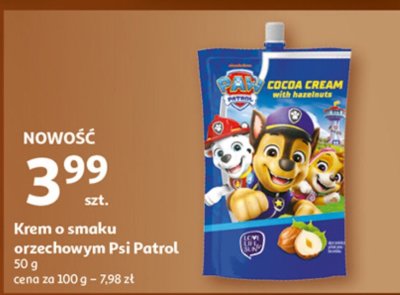 Krem o smaku orzechowym Psi Patrol promocja w Auchan