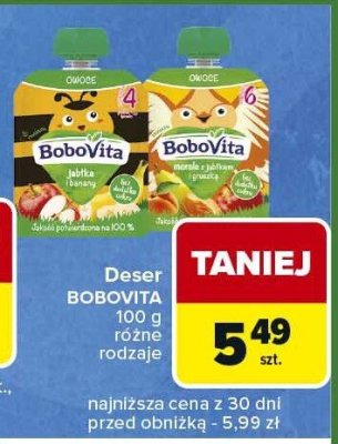 Deser BOBOVITA różne rodzaje promocja w Carrefour Express
