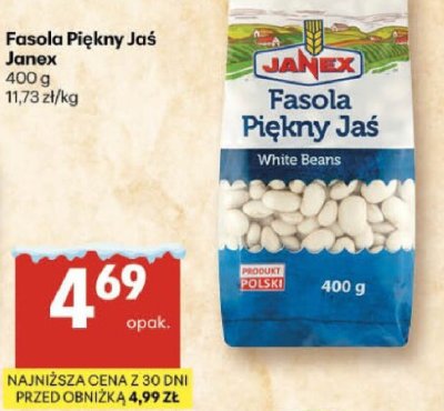 Fasola Piękny Jaś Janex promocja w Delikatesy Centrum