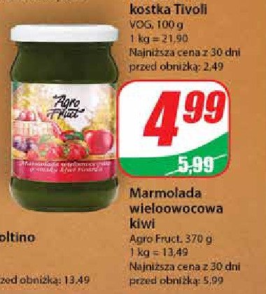 Marmolada wieloowocowa kiwi Agrofruct promocja