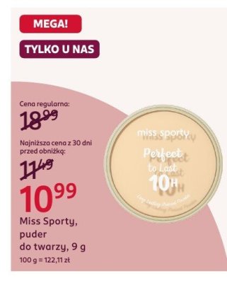Puder do twarzy Miss Sporty promocja w Rossmann
