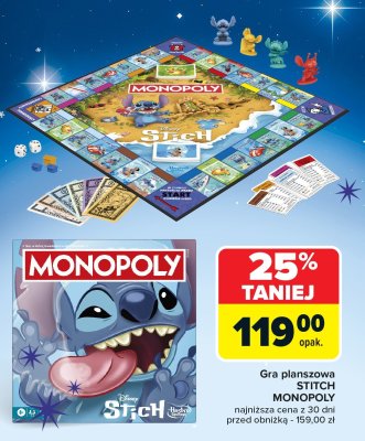Gra planszowa Monopoly Disney Stitch  promocja w Carrefour