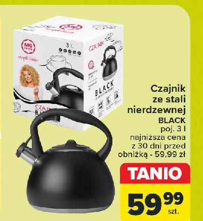 Czajnik black 3 l Mg home promocja