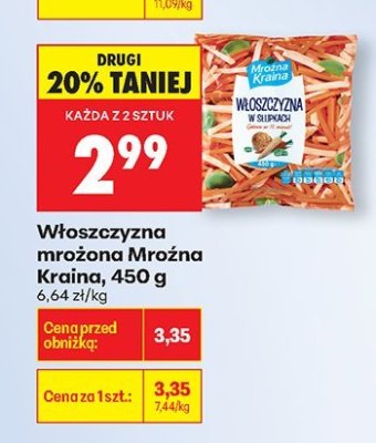 Włoszczyzna mrożona Mrożna Kraina, 450 g promocja w Biedronka