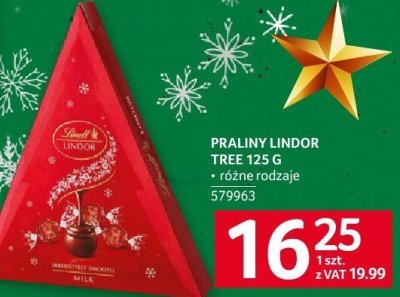 Praliny Lindor Tree 125 g różne rodzaje Lindt promocja w Selgros