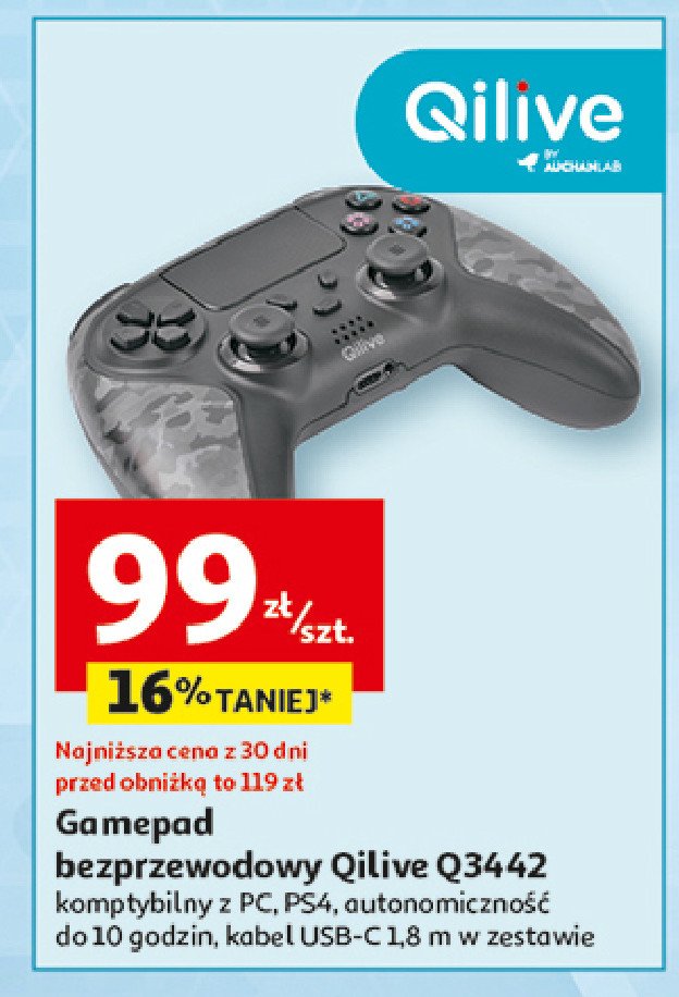 Gamepad q3442 Qilive promocja w Auchan