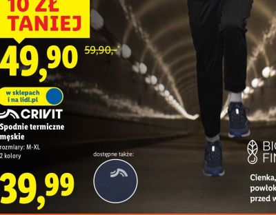 Spodnie termiczne męskie  promocja w Lidl