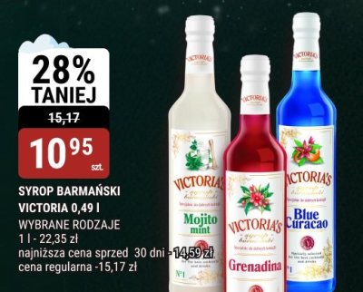 Syrop barmański Victoria 0,49 l wybrane rodzaje promocja w bi1