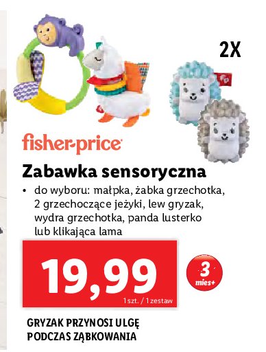 Zabawka sensoryczna gryzak panda Fisher-price promocja