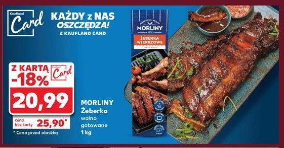 Żeberka wieprzowe wolno gotowane Morliny promocja w Kaufland