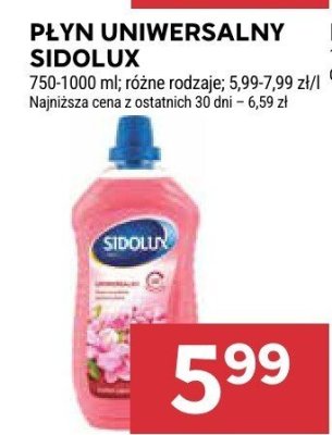 Płyn uniwersalny Sidolux promocja w Stokrotka