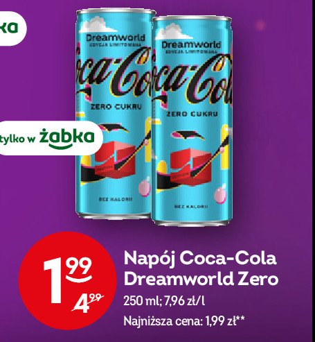 Napoj Coca-cola dreamworld zero promocja