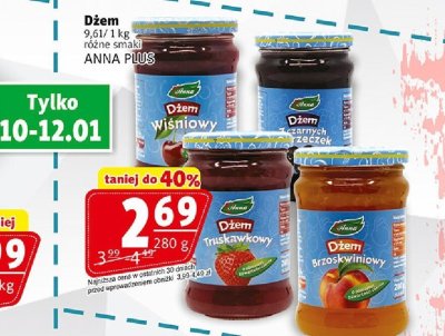 Dżem różne smaki ANNA PLUS promocja w Prim Market