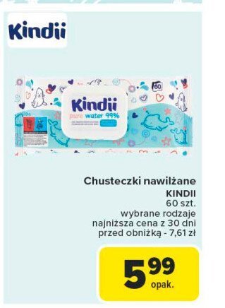 Chusteczki wilgotne pure Cleanic kindii promocja w Carrefour